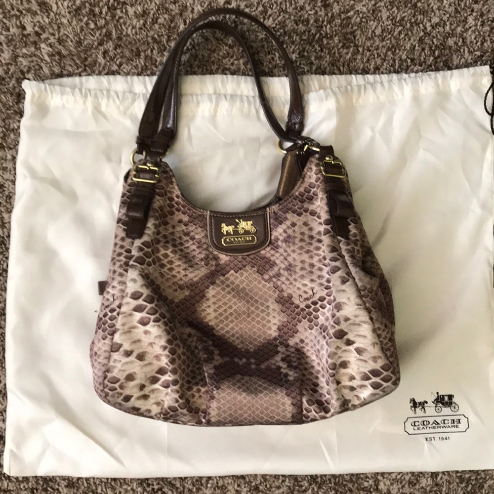 Coach Snake Print Handbag